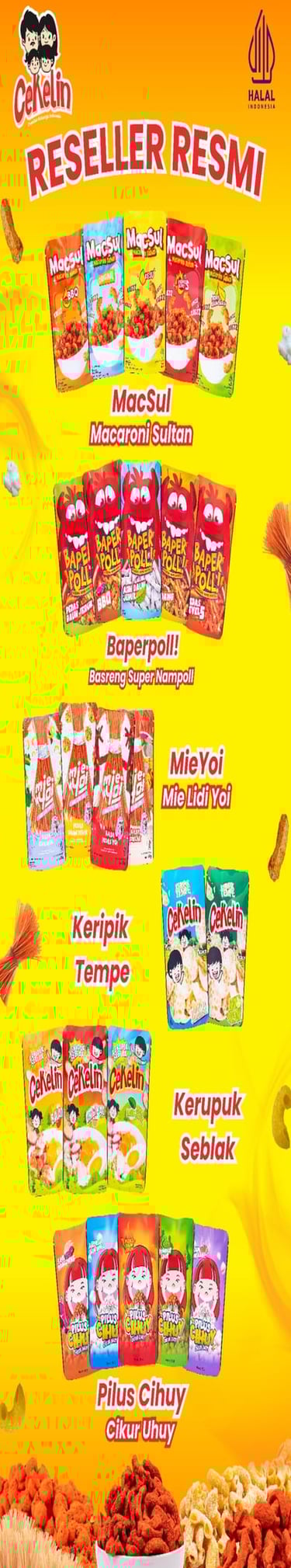 paket reseller cekelin cemilan keluarga indonesia