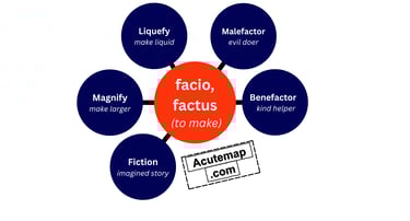 facio, factus root word vocabulary SSC UPSC