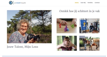 nieuwe home pagina van Jij in beeld fotografie