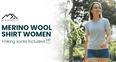 Merino.tech Merino Wool T Shirt Women offering quick-dry comfort for Alaska coolcation destinations.