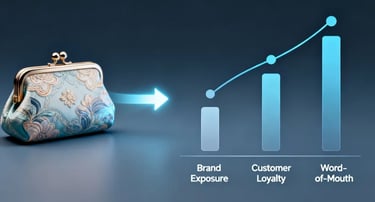 A GWP cosmetic pouch driving growth in brand exposure, customer loyalty, and word-of-mouth.