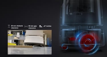 Hospitality Robot Motor image showing it's abilitiies