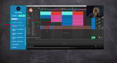 Picture of the modules of the video course
