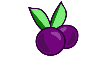 Ilustração da Fruta do Açaí, indicando alta concentração da Polpa
