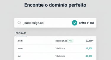 Comparação antes e depois de homepage: esquerda mostra template genérico com placeholder text; direi