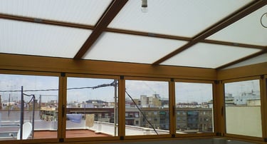 Techo deslizante y Plegables en Veranda atico.
