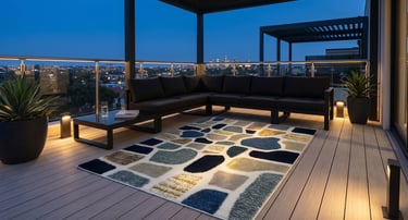 Hand Tufted Rug Manufacturer - Premium hand-tufted terrazzo style organic stone area rug for Import