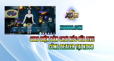 Giao diện bàn chơi hướng dẫn cách chơi xóc đĩa xd68 online
