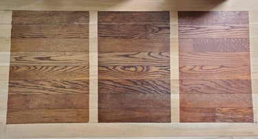 custom stain samples Virginia Beach flooring contractor