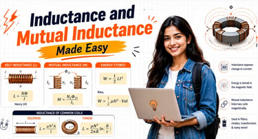 Inductance and Mutual Inductance explained with magnetic energy storage, self inductance and inducto