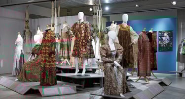 Apparel showroom with mannequins