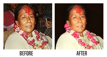 Photograph with mold damage professionally cleaned and restored