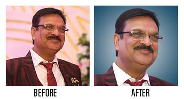 Digitally enhanced image preserving the original essence of a vintage photo