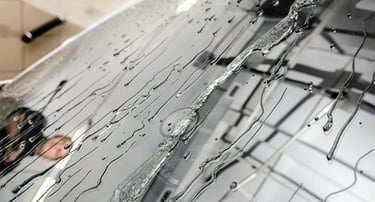 Pārklāts vējstikls ar keramikas lietus atgrūdošu pārklājumu