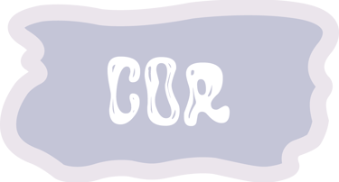 bouton organique avec écrit "COR"