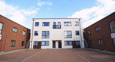 A residential block of flats. Under management of Altus Estates, achieving secure returns