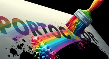 LOGO PINTURES PORTOCOLOR, PORTOCOLOM