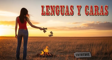 canción LENGUAS Y CARAS, blues, country, love, cancion de amor 80s.VRTHTBOX
