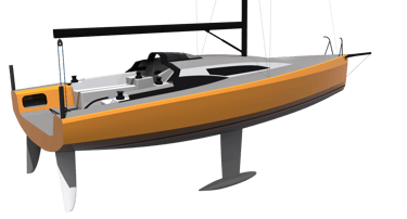 M36 Duo sail yacht design starboard exterior