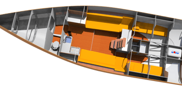 M36 Duo sail yacht design interior