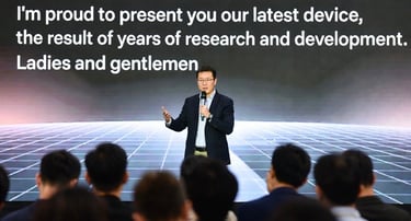 Speaker on stage