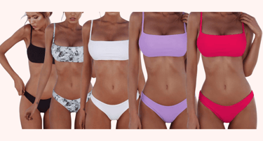 amazon.it meioro two piece low rice bandeau with straps two piece bikini for beach day