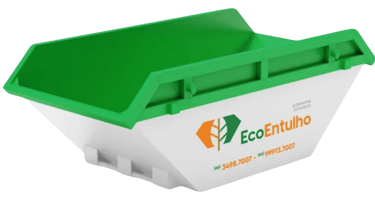 Caçamba para locação e remoção de entulho de construção civil da Eco-Entulho. Serviço em Primavera do Leste.