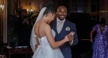 newly-weds having their first dance