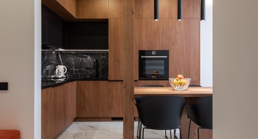 Open concept home remodel in Palatine IL with updated kitchen and  living room