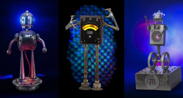 Robot Sculptures by Artist Tal Avitzur.