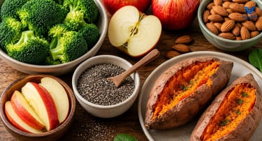 Healthy foods that assist in sustainable weight loss.