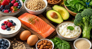 Best foods for weight loss including lean protein, fruits, vegetables, whole grains, and healthy fa