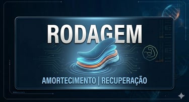 Tênis de rodagem com amortecimento técnico e recuperação. Estilo Vida Performance.