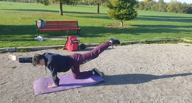 gainage bird dog Pilates yoga