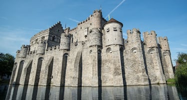 vista do castelo em Gante Bélgica