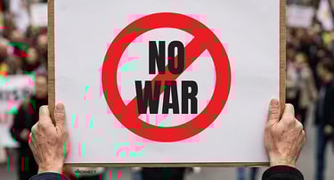 no war plackard