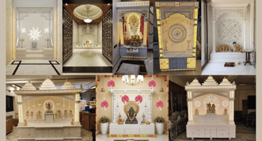 Corian temple design by Mandir Makers