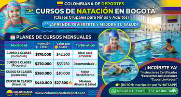 Cursos de natación , tarifas