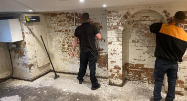 2 general builds workers working on a cella renovation