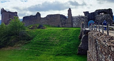 Urquhart Castle at Loch Ness in Scotland