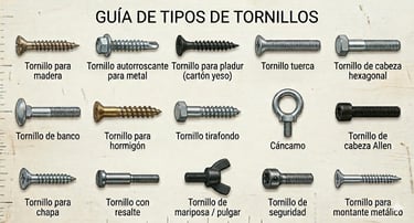 tornillo madera, pladur, metal, hierro tirafondo rosca chapa