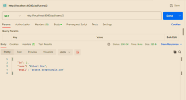 POSTMAN API testing of REST API in JAVA Spring boot GET endpoint with path parameter