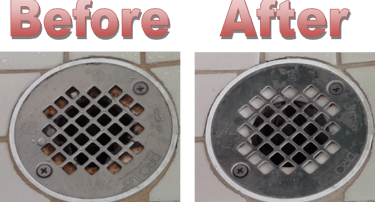 pressure washing tile grout shower drain