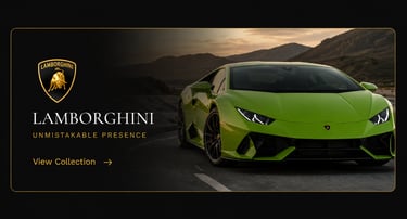 A lime green Lamborghini Huracan luxury sports car parked on a scenic mountain road at sunset.