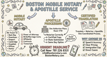 Boston Mobile Notary & Apostille Service Translations Notary & Apostille?