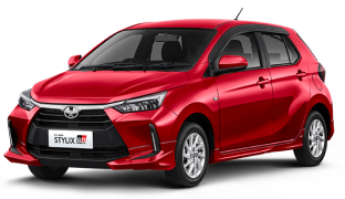 Toyota Agya terbaru 1.2L,Mobil hatchback irit dan cocok untuk pengunaan sehari hari.