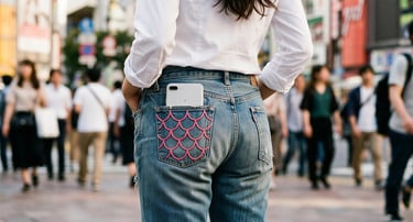 woman from behind with embroidered pattern, representing creative feedback and personal support