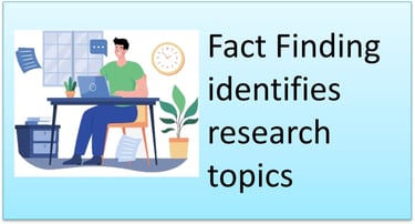 Fact Finding Identifies Research Topics