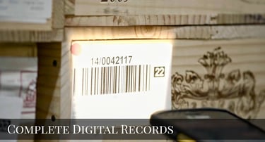 Digital inventory management system showing real-time tracking of whisky bottle collection