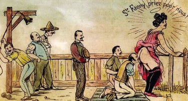 Lithographie Ste Fanny priez pour nous, pétanque